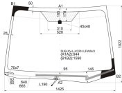 Стекло лобовое (Обогрев щеток) Subaru Impreza 11-16 / XV 11-17