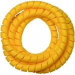 спиральная пластиковая защита SG-26-C12-k10, полипропилен, размер 26, выпуклая поверхность, цвет желтый, длина 10 м PR0700500-10