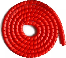 Фото 1/5 спиральная пластиковая защита SG-26-C13, полипропилен, размер 26, выпуклая поверхность, цвет красный, длина 1 м PR0800500