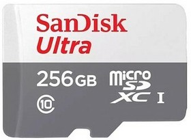 Фото 1/2 SDSQUNR-256G-GN3MN, Флеш карта microSD 256GB SanDisk microSDXC Class 10 Ultra UHS-I A1 100MB/s