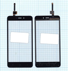 Сенсорное стекло (тачскрин) для Xiaomi Redmi 4A (черный)