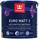 Краска интерьерная EURO MATT 3 A гл/мат 9л 700001114