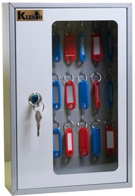 Фото 1/2 Шкаф для ключей Klesto SKB-24 на 24 ключа, металл/стекло, серый