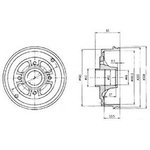 BF426, Барабан тормозной [180,2x51,5] 4 отв., RENAULT Clio II 1.2-1.9/D 98-  / Thalia 1.2/1.4/1.5D 00-