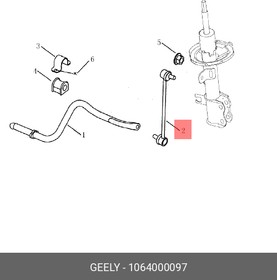1064000097, Стойка стабилизатора передняя