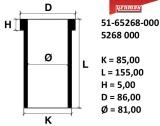 5165268000 8200 mm. Гильза K=8500 L=155 H=5 D=86