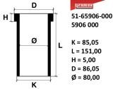 51-65906-000, Гильза цилиндра