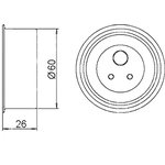 GT60050 Ролик натяжителя ремня ГРМ