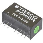 TEC 3-2423, Isolated DC/DC Converters - Through Hole 18-36Vin +/-15V 3W +/-100mA ...