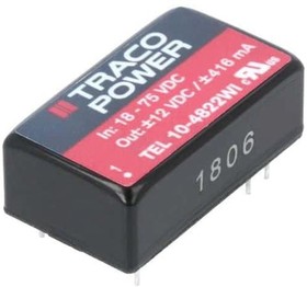 Фото 1/4 TEL 10-4822WI, DC/DC Converter 18 ... 75V 12V 416mA 10W