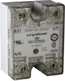 Фото 1/2 84137200, Solid State Relays - Industrial Mount SSR Relay, Panel Mount, IP20, 280VAC/10A, DC In, Instantaneous