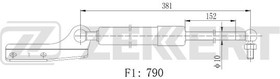 GF-2529, Амортизатор багажника Great Wall Hover 05- Zekkert левый