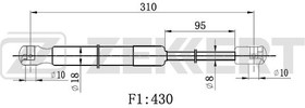 gf-2535, Пружина газовая капота Daewoo Rexton (GAB_) 02- SsangYong Rexton II 02- Rexton W II 12-