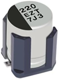 Фото 1/3 EEHZT1E331V, Гибридный алюминиевый электролитический конденсатор, 330 мкФ, ± 20%, 25 В, Радиальная банка - SMD, 0,016 Ом