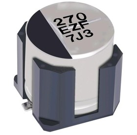 Фото 1/2 EEHZF1H101V, Гибридный алюминиевый электролитический конденсатор, вибростойкий, 100 мкФ, ± 20%, 50 В