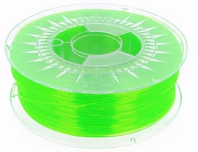 PETG 1.75 BRIGHT GREEN TRANSPARENT, Филамент PET-G, прозрачный,зеленый (светлый), 1кг, ±0,5%, 1,75мм