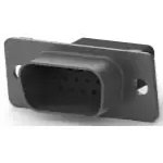 D-Sub plug, 15 pole, high density, unequipped, straight, crimp connection, 748364-1