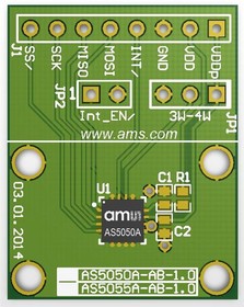Фото 1/2 AS5050A-QF_EK_AB, Magnetic Sensor Development Tools Adapter Board