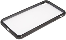 Защитная крышка "LP" для iPhone Xs Max "Glass Case" прозрачная с черной рамкой (стекло/коробка)