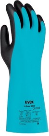 6097208, Blue Nylon Chemical Resistant Work Gloves, Size 8, Medium, NBR Coating