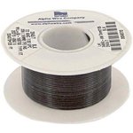 2845/7 BK005, Hook-up Wire 22AWG 7/30 PTFE 100ft SPOOL BLACK