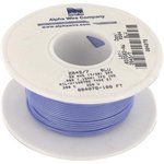 2845/7 BL005, Hook-up Wire 22AWG 7/30 PTFE 100ft SPOOL BLUE