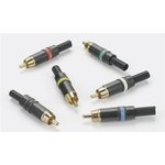 Фото 2/2 NYS373-4, Black, Yellow RCA Plug With Gold Plated Contacts, 1A