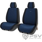 134422, Накидка на сиденье PSV Hornet передняя вельвет/экокожа 2 шт. черно-синяя