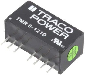 Фото 1/3 TMR 6-1210, Isolated DC/DC Converters - Through Hole Product Type: DC/DC; Package Style: SIP; Output Power (W): 6; Input Voltage: 9-18 VDC;
