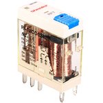 RFT2CO524LT, реле 2 Form C 24В АС 8 контактов, LED и тестовая кнопка