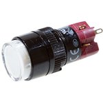 D16LAR1-1ABKW, кнопка с фиксацией и LED подсветкой белая 250В 5А