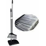 Комп-т ПВХ совок с метлой айвори, ручка метал. 85 см 60056 IVORY