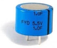 FYH0H104ZF, Supercapacitors / Ultracapacitors 5.5V .1F -20/80% LS=5.08mm