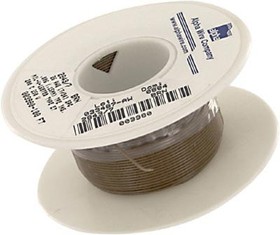 Фото 1/2 2843/7 BR005, Hook-up Wire 26AWG 7/34 PTFE 100ft SPOOL BROWN