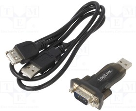 AU0002F, Конвертор USB-RS232; D-Sub 9pin "папа",вилка USB A; USB 2.0