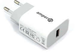 Блок питания (сетевой адаптер) Amperin Quick Charge 3.0 USB 5V/3A,9V/2A,12V/1.5A 18W (YDS-TC018-100)