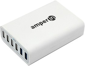 Блок питания (сетевой адаптер) Amperin Quick Charge 6-port QC 3.0 USB (YDS-TC060-4-2-0) white