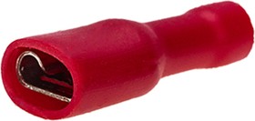 Photo 1/8 06-0393-A, Fully insulated flat terminal RPPi-m 1.5-(6.3)/RpImp 1.25-250 socket 6.6 mm 0.5-1.5 mm2, per pack. 10 pcs.