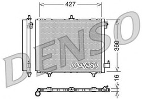 Фото 1/9 DCN21009, Радиатор кондиционера CITROEN C2 - C3 - C3 PLURIEL - DS3 / PEUGEOT 207 - 1007.