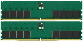 Фото 1/2 Модуль памяти 32GB Kingston DDR5 5600 DIMM KVR56U46BS8K2-32 Non-ECC, CL46, 1.1V, (Kit of 2) 1RX8 288-pin 16Gbit, RTL