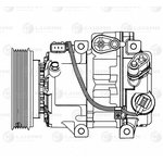 LCAC 0824, Компрессор кондиционера Hyundai Santa Fe III 12- 2.4i Luzar