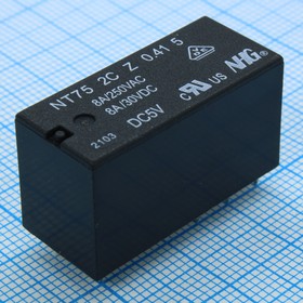 NT75-2-C-Z-8- DC5V-0.41-5.0, DC5V 8A 277VAC / 30VDC (2 Form C) (AgSNO2) 0.41W / NT75-2-C-Z-8- DC5V-0.41-5.0