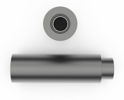 1518-B-2-AL, Swage Spacer - Unthreaded - Aluminum - 1/4"" (6.35mm) Overall Length.