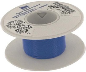 Фото 1/2 2841/7 BL005, Hook-up Wire 30AWG 7/38 PTFE 100ft SPOOL BLUE