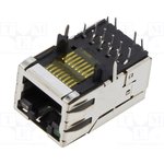 SI-51009-F, Socket; RJ45; PIN: 8; shielded,with LED; Layout: 8p8c; THT; angled