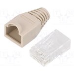 MP0072, Plug; RJ45; Cat: 6a; gold-plated; Layout: 8p8c; for cable; straight