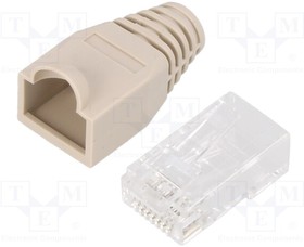 MP0072, Plug; RJ45; Cat: 6a; gold-plated; Layout: 8p8c; for cable; straight