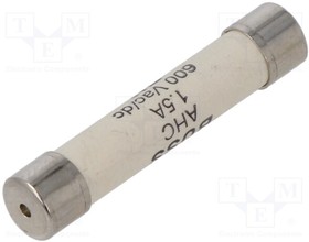AHC-1-5-R, Fuse: fuse; quick blow; 1.5A; 600VAC; 600VDC; ceramic,cylindrical