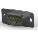 D-Sub plug, 9 pole, standard, equipped, straight, solder cup, 5-747904-2
