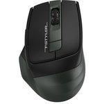 Mouse A4 Fstyler FB35 green/black optical (2000dpi) wireless BT/Radio USB (6but) ...